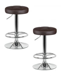 Табурет барный ДОБРИН БРУНО (коричневый) 2 шт / DOBRIN BRUNO