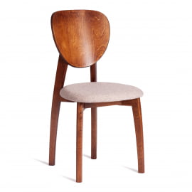 Стул ДИАМАНТЕ мягкое сидение бук, 42кс42кс85см, коричневый, ткань воол карамел, бежевый / DIAMANTE 42x42x85см, wool caramel,