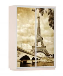 Шкаф-купе двухдверный Экспресс Дуо 1600х2200х Париж/Дуб молочный / 1600х2200h