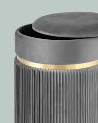 Пуф Миранда с ящиком велюр Серый