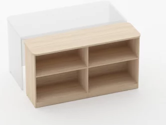 Тумба приставная к столу Glassy 3.18.103 Дуб молочный