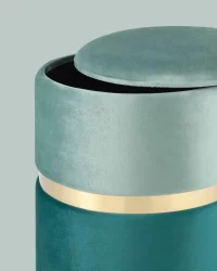 Пуф Кэрри с ящиком велюр Бирюзовый