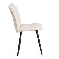 Металлический стул Sweet LT, велюр, молочный/черный, 4, 41х55х88 см
