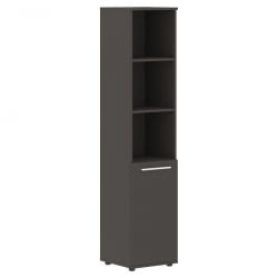 Шкаф-колонка с глухой малой дверью ЕДИС ЕХCС 42.5 Мокко Белый Мокко / EDIS EHCS