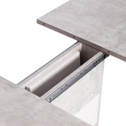 Стол обеденный SMART ЛДСП, 105-140х68,6х75 см, Белый бетон/Белый