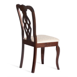 Стул Афродита/ Aphrodite дерево гевея, 46х54х99см, Cappuchino , ткань кремовая с рисунком (А04)