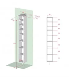 Шкаф с зеркалом Спика Шелф Белый