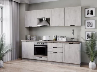 Тумба кухонная 800 с 2 ящиками ЛЮКС (4) Джамис ЛД 296.920.000.039 Белый Белый камень