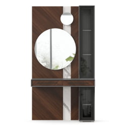 Секция комбинированная Вилена ЛД 138.110.000 Оникс Серый/Орех/Монте белый