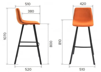 Барный стул Everprof Signal Ткань Латте