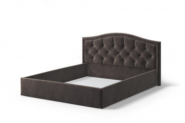 Кровать Стелла, 1200*2000 мм, велюр NEO 10, темно-коричневый