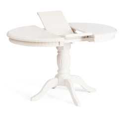 Стол STEFANO круглый бук, мдф, D90+30x77см, Ivory white
