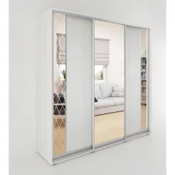 Трехстворчатый шкаф Акцент-Вера ДР 1500х600 Выбеленное дерево