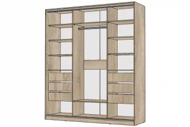 Шкаф-купе 3-х дверный Виктория 2000х584х2300, Дуб сонома светлый 20ДЗЗЗДЗЗЗДЗЗЗ-ЯЯПП-Дсс 310-3324