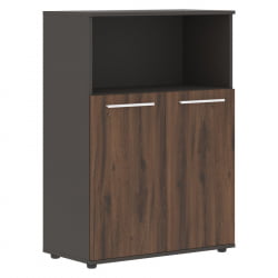 Шкаф с глухими малыми дверьми ЕДИС ЕМCС 85.3 Дуб Денвер темный Белый Мокко / EDIS EMCS