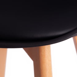 Стул барный TULIP BAR (mod. C1014H) пластик/дерево, 57 х 48 х 104 см, черный 3010/натуральный