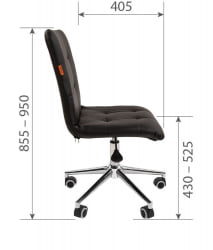 Кресло для оператора CHAIRMAN 030 chrome ткань T-75 Бирюзовый