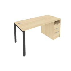 Рабочая станция с опорной тумбой Metal System Б.РС-СТП -1.2 Акация/Антрацит