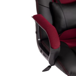 Кресло DRIVER (22) кож/зам/ткань, черный/бордо, 36-6/TW-13