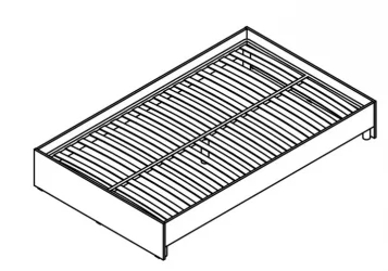 Кровать без изголовья KBW 2012 Белый