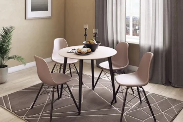 Стол обеденный Сканди 2 Белый-светлый лак