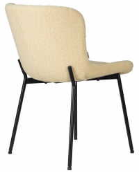 Стул обеденный DOBRIN MILO (черные ножки, кремовый букле (UF992-02))