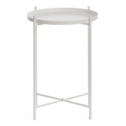 Круглый журнальный столик TAVETT / 1 шт. в упаковке металл, 37,6*37,6*52 см, белый