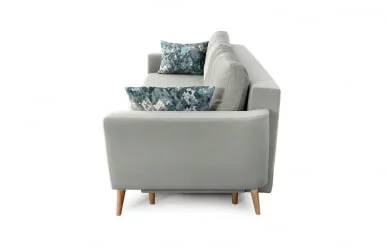 Серый диван из велюра Калгари-2 Стандарт Альба мята/Присма зеленый 670