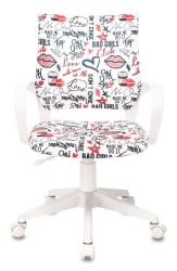 Кресло детское Бюрократ KD-W4/REDLIPS