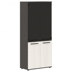 Шкаф комбинированный ЕДИС ЕХCС 85.2 Ясень Траун Черный Мокко / EDIS EHCS