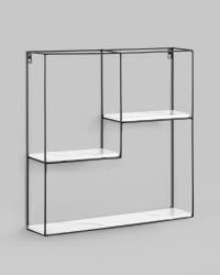 Полка Square черная Черный мрамор