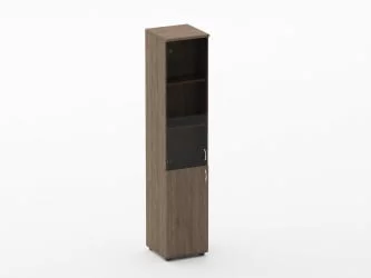 Шкаф высокий со стеклом Twin 16.16.13Л Дуб Верцаска