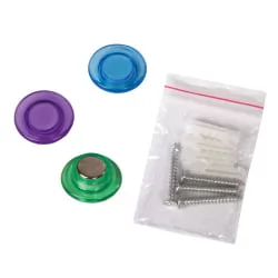 Доска магнитно-маркерная стеклянная BRAUBERG 45х45 см Синяя