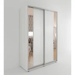 Шкаф-купе с зеркалом Акцент-Вера ДР 1400х600 Выбеленное дерево