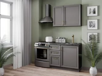 Шкаф кухонный 600 высокий Джелатто ЛД 241.450.000.154 Черный Оникс серый