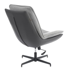 Кресло лаунж Cosmo велюр/букле/экокожа, VT shape silver/графит