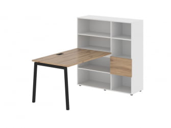 Рабочая станция EDIS ELRST 1213 Дуб Денвер светлый Черный Белый