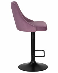 Стул барный DOBRIN JOSEPH BLACK (пудрово-сиреневый велюр (MJ9-52))