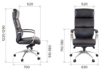 Кресло для руководителя Everprof President Экожа Черный