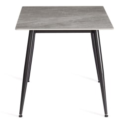 Стол обеденный Austen/Остин столешница керамика (глянцевая) / опоры металл, серый/черный, 120x80x75 см