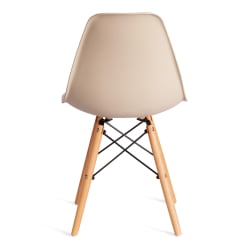 Стул CINDY (EAMES) (mod. 1801) дерево бук/металл/сиденье пластик, 45x51x82 см, Beige (Бежевый)