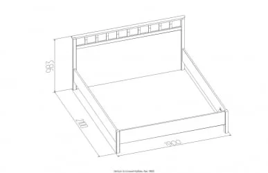 Кровать двуспальная Sherlock 46 Орех шоколадный (спальня)