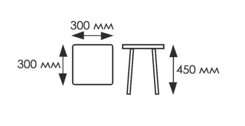 Табуретка ЛДСП Орех Ноги Орех КОМПЛЕКТ 2 шт.