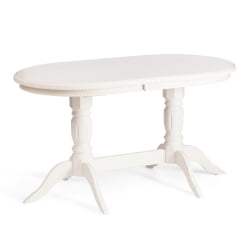 Раздвижной овальный стол COPPOLA бук, мдф, 140+40x80x77см, Ivory white