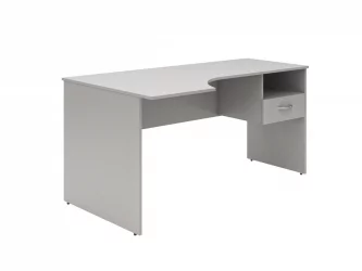 Стол письменный левый SET160-1 L c подвесной тумбой Белый