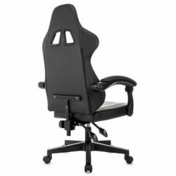 Кресло компьютерное BRABIX Shooter GM-123, 2 подушки, экокожа, черное/белое