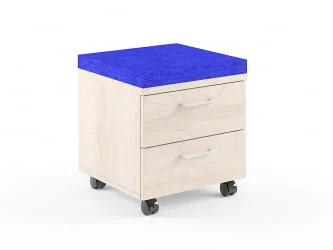 Тумба Мобильная XMC-2D Бук Тиара/Синий