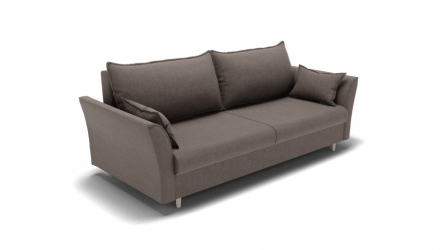 Диван Барселона-1 независимый пружинный блок (ЗР) Цвет фасада: Серо коричневый; Тип: Прямой; Материал фасада: Металл/Велюр