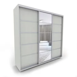 Шкаф-купе 3-х дверный Акцент-Квадро Д 2400х600 Выбеленное дерево