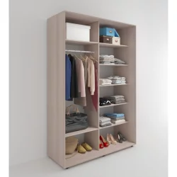 Шкаф-купе в коридор Акцент-Вера ДР 1200х600 Ясень шимо светлый